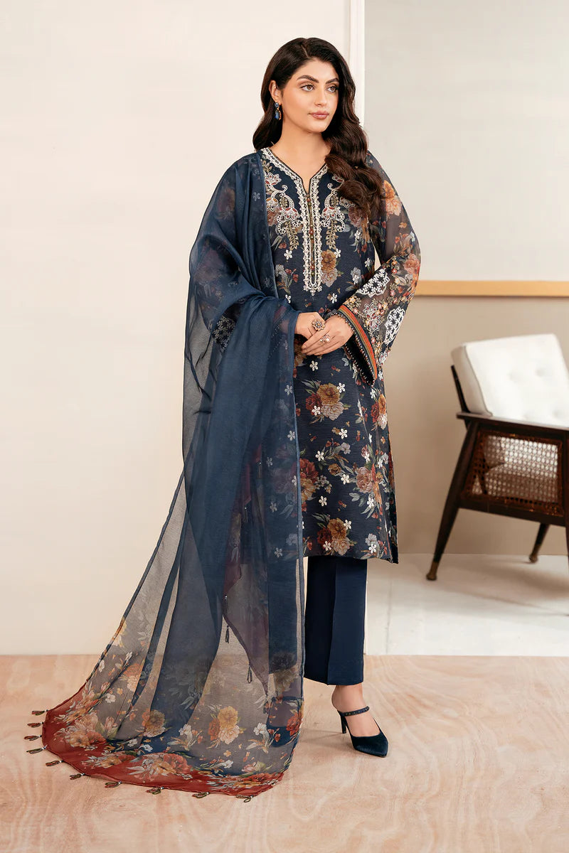 PRINT EMBROIDERED COTTON NET SF-4035