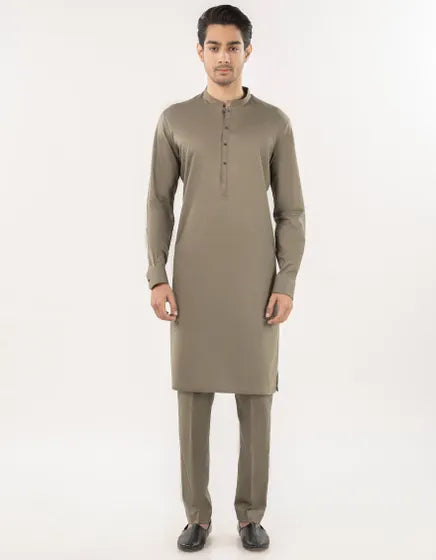 DULL GREEN COTTON KURTA TROUSER | JJKP-A-33052