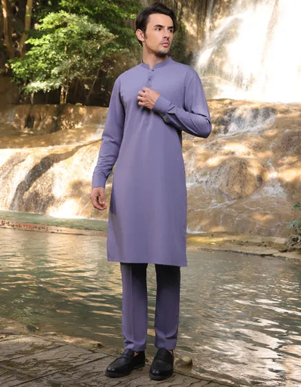 PURPLE BLENDED KURTA TROUSER | JJKP-A-33222