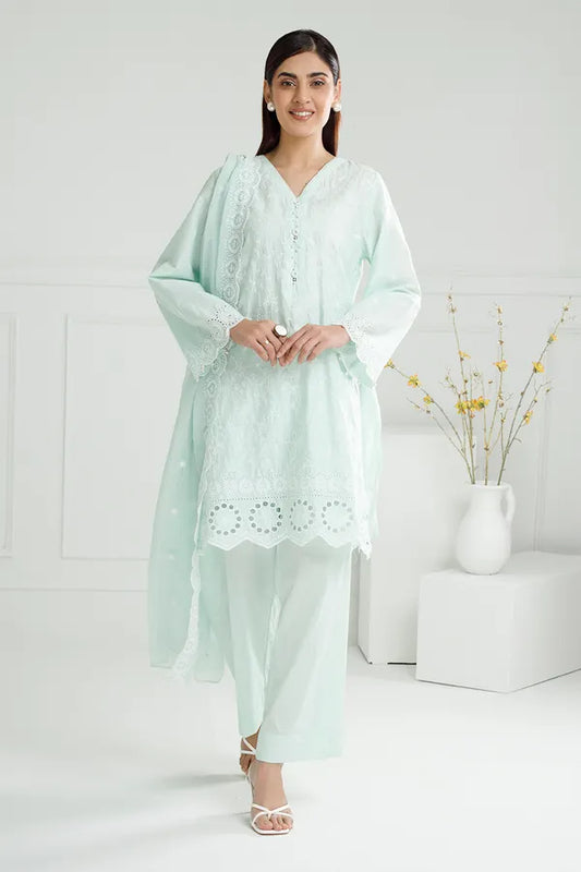 3PC Lawn Embroidered Suit IUSTKSD-571