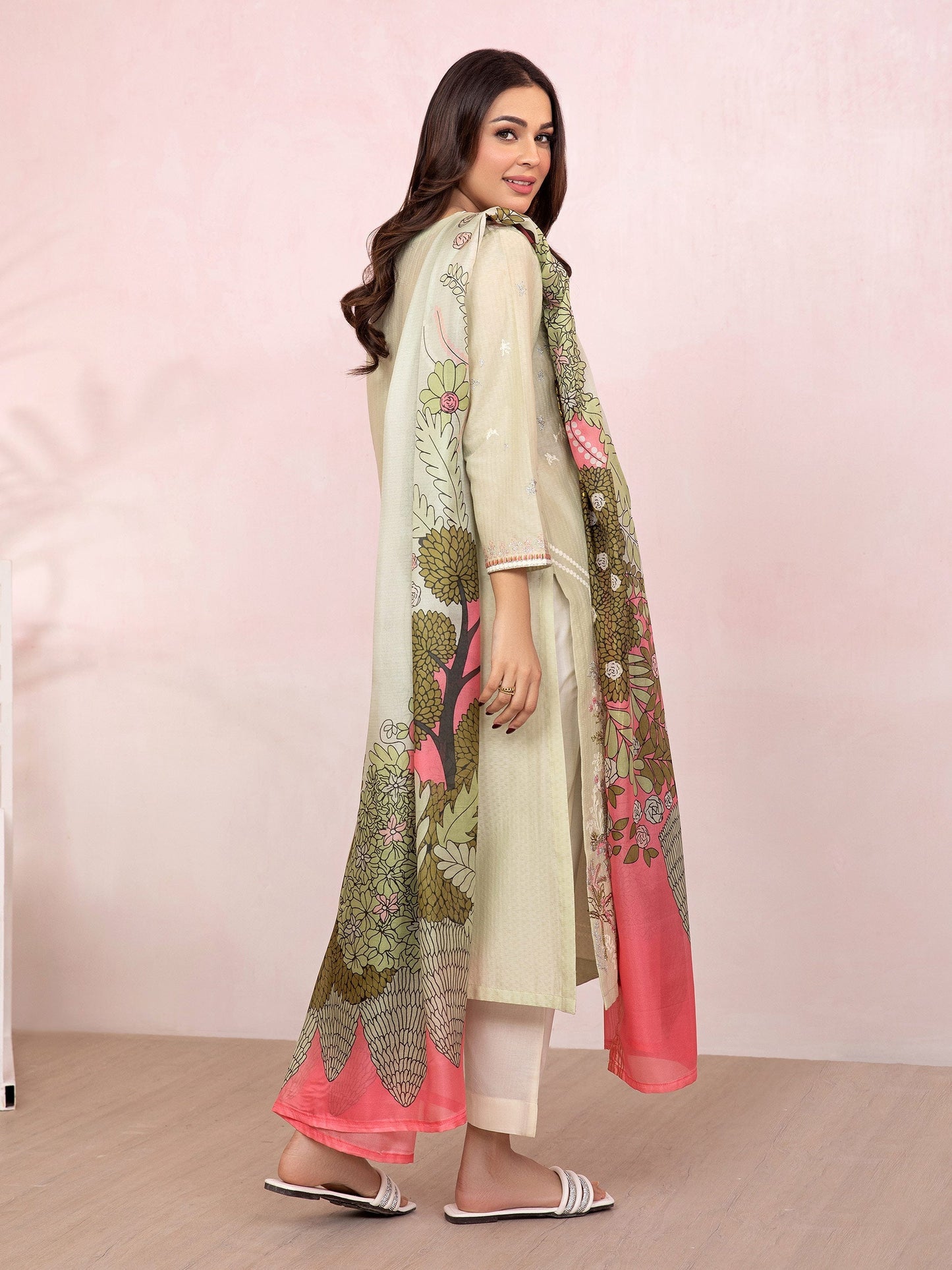 2 Piece Jacquard Suit-Embroidered (Pret)