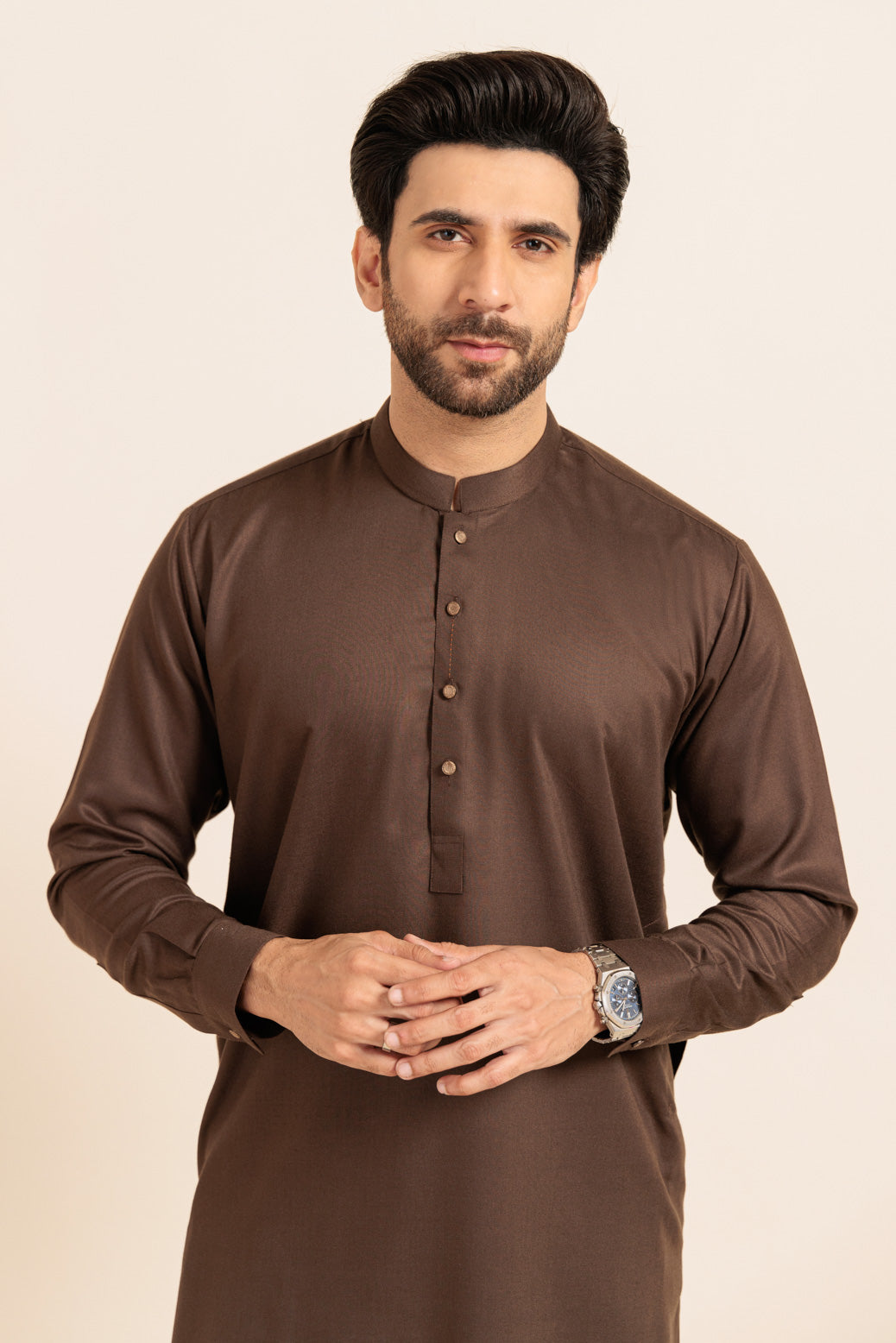 D-BROWN-BLENDED-SHALWAR SUIT - (GSBW24-003)