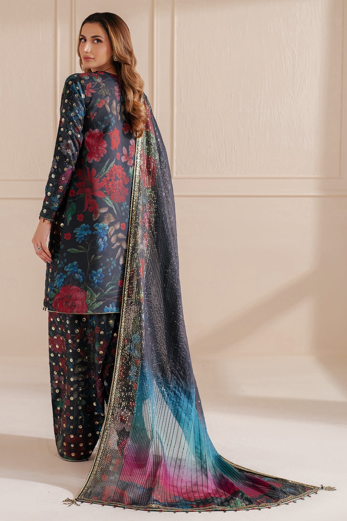 Embroidered Raw Silk UR-7051