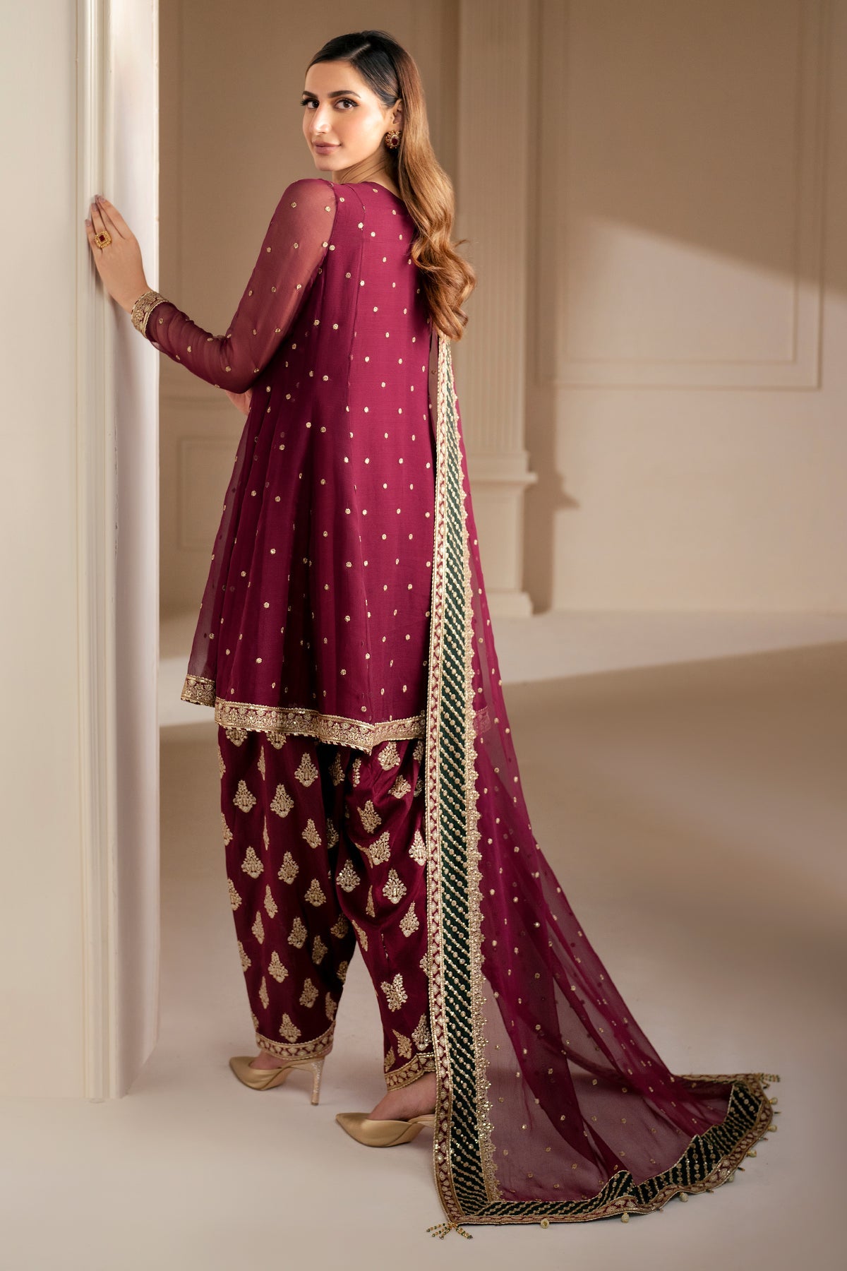 EMBROIDERED CHIFFON UC-3068