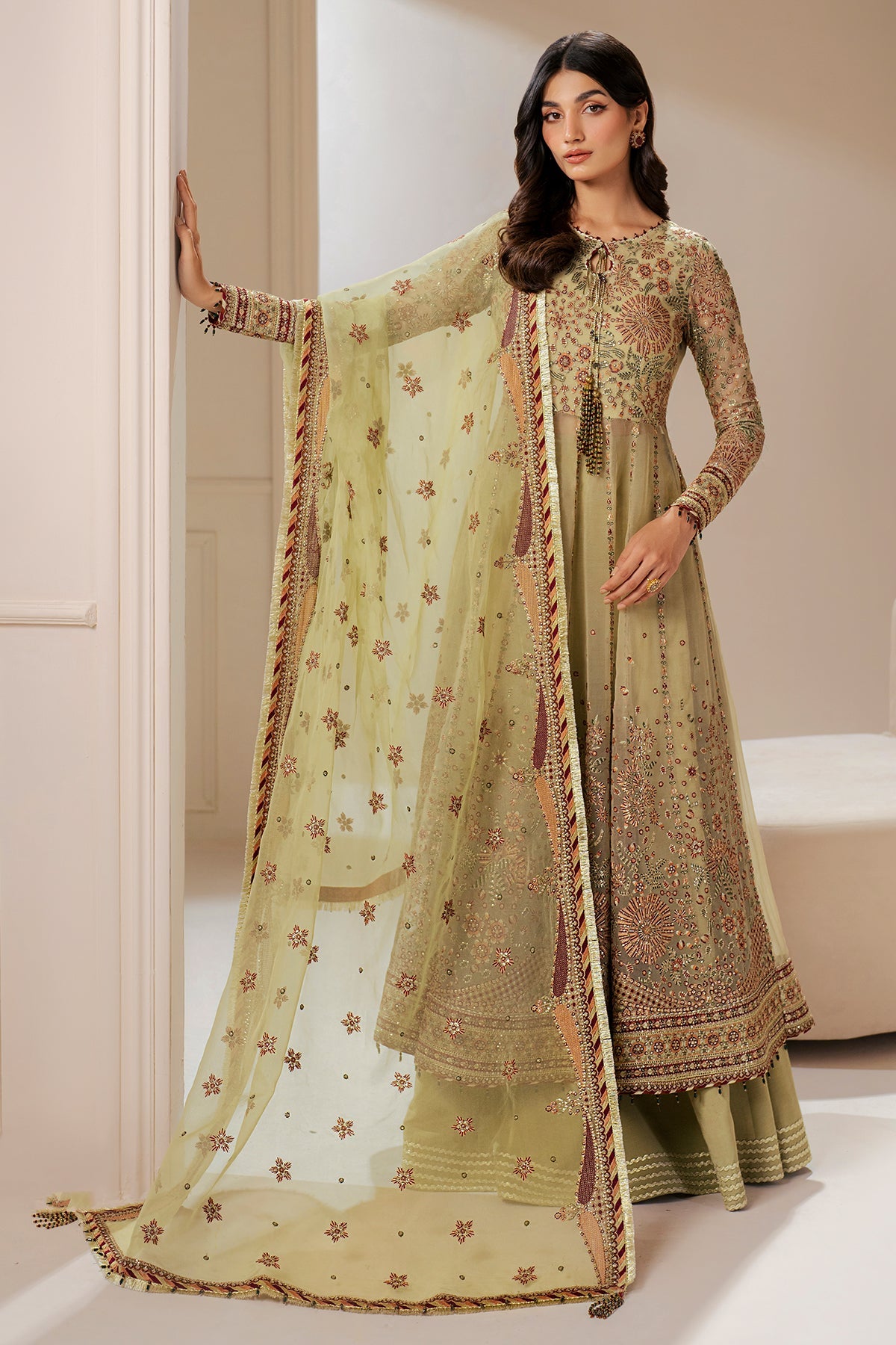 EMBROIDERED CHIFFON UC-3065