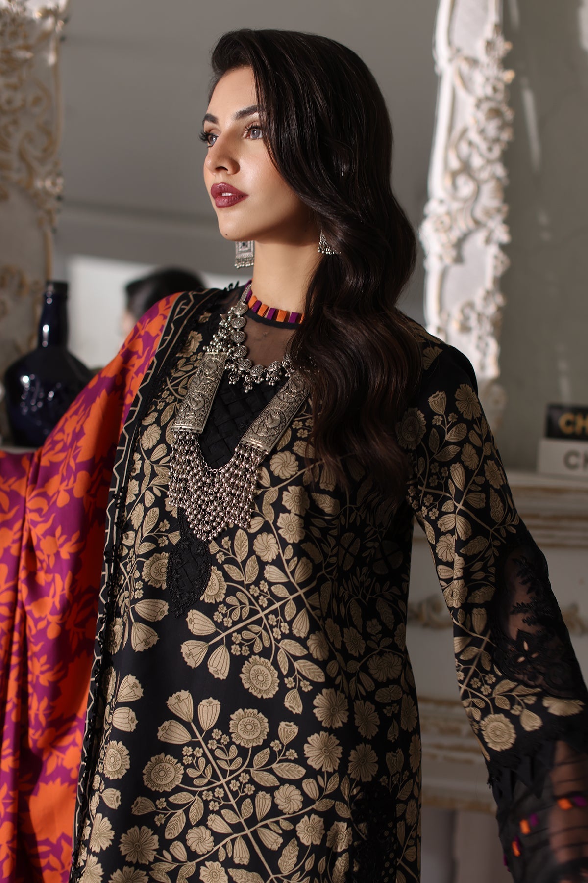 3-PC Embroidered Shawl Collection Suit CCW4-13 P