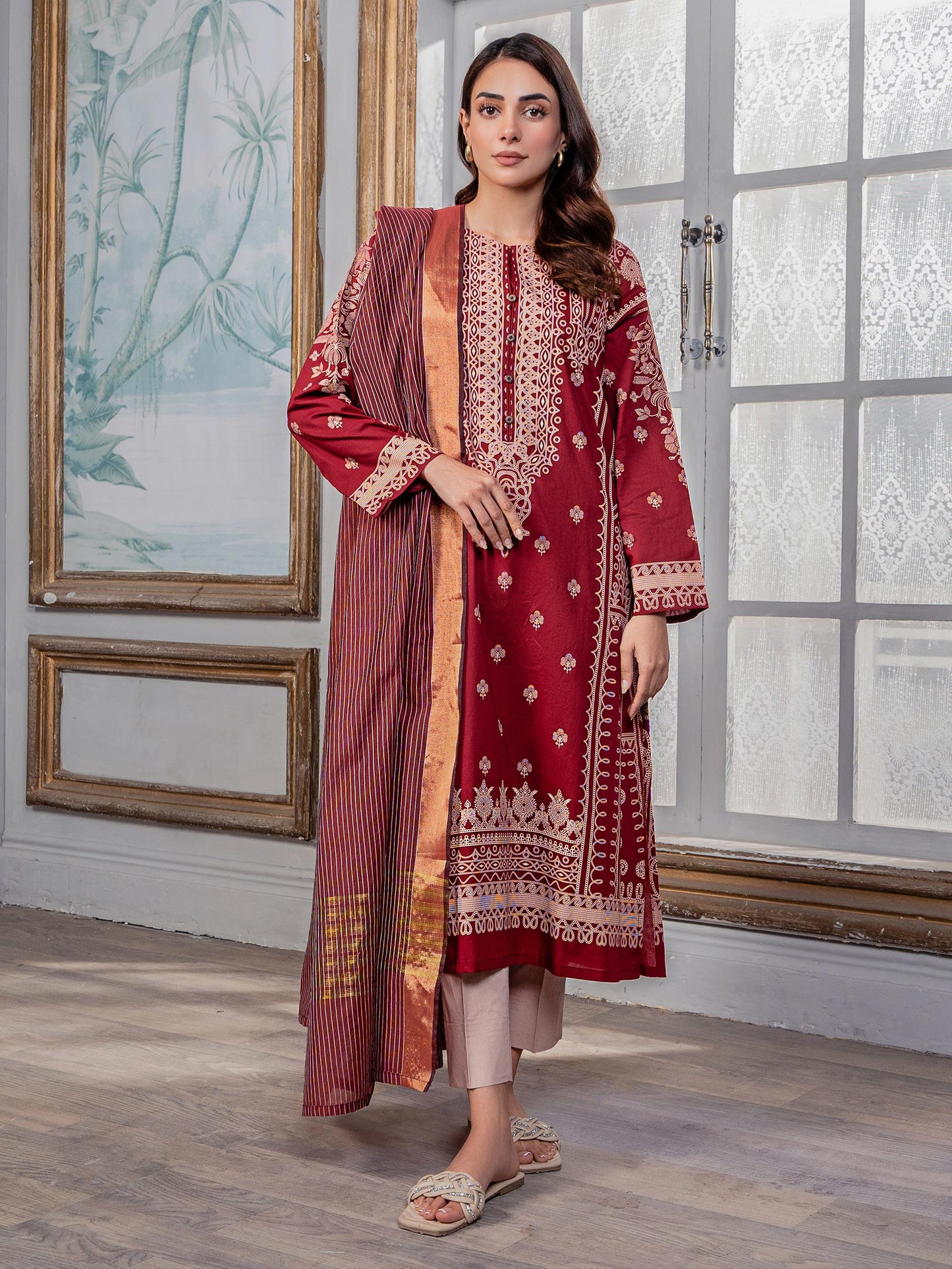 2 Piece Lawn Suit-Paste Print (Pret)