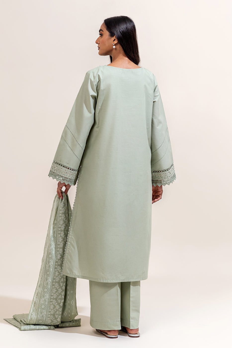 2 PIECE EMBROIDERED LAWN SUIT-SAGE VERVE (UNSTITCHED)