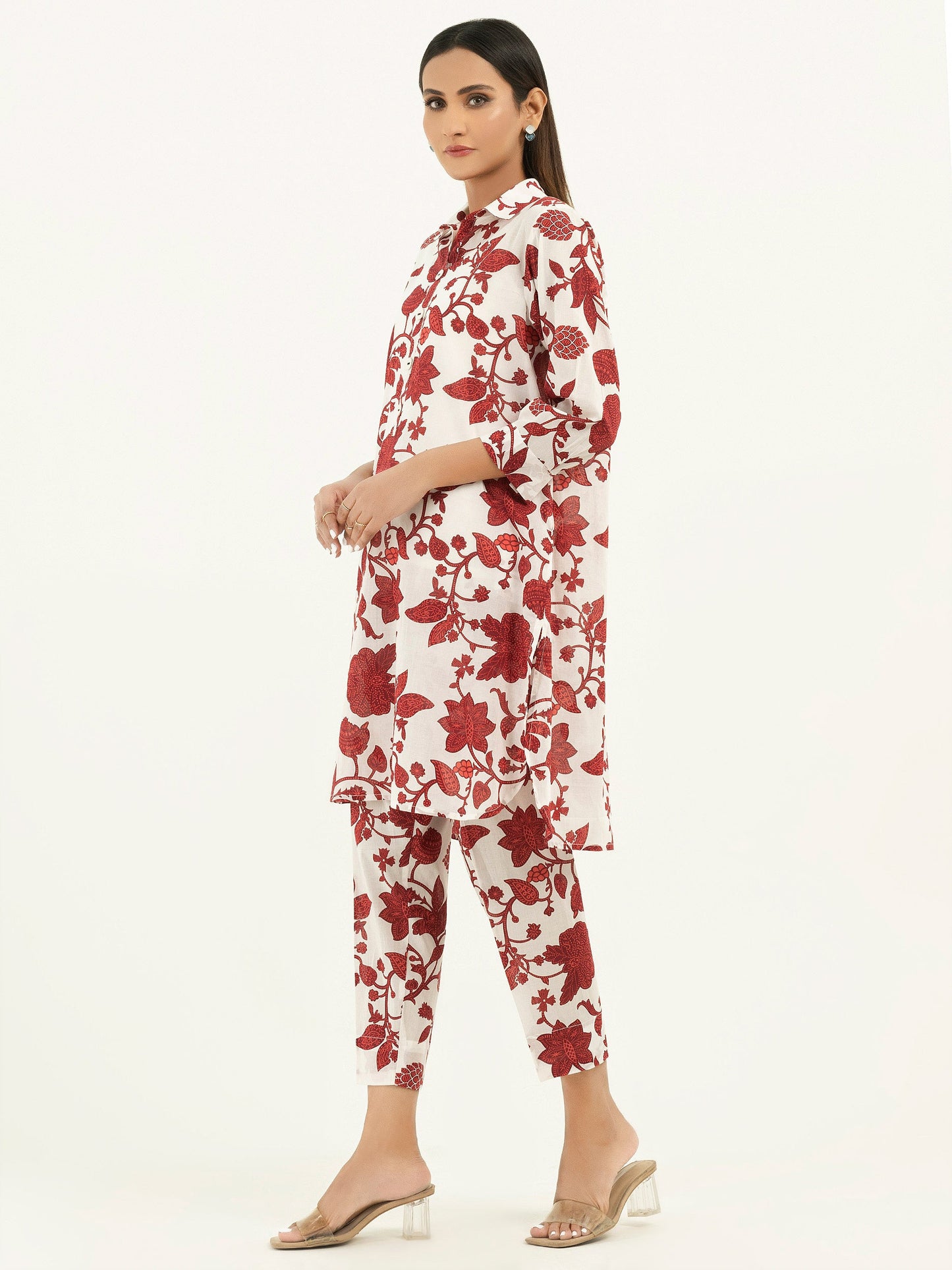 2 piece Cambric Suit-Printed (Pret)