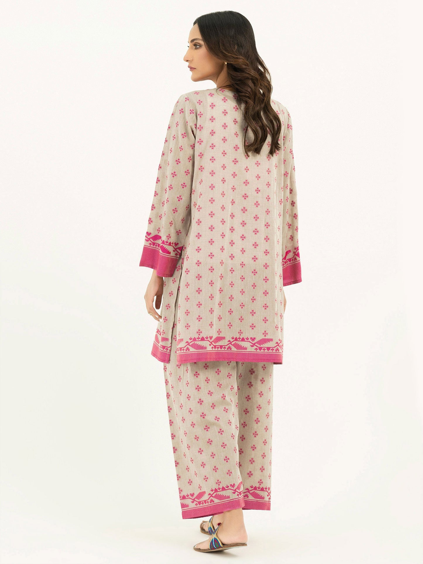 2 Piece Jacquard Suit-Embroidered (Pret)