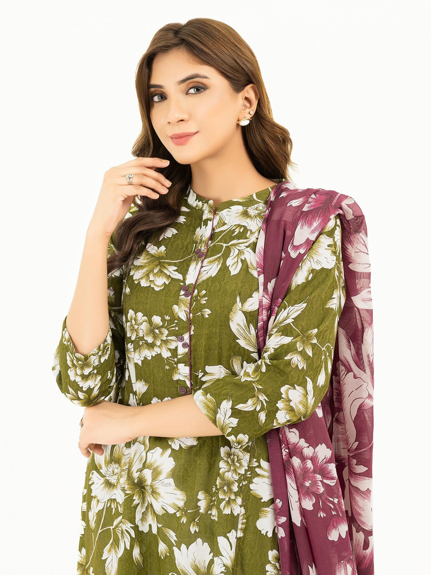 2 Piece Texture Lawn Suit-Printed (Pret)