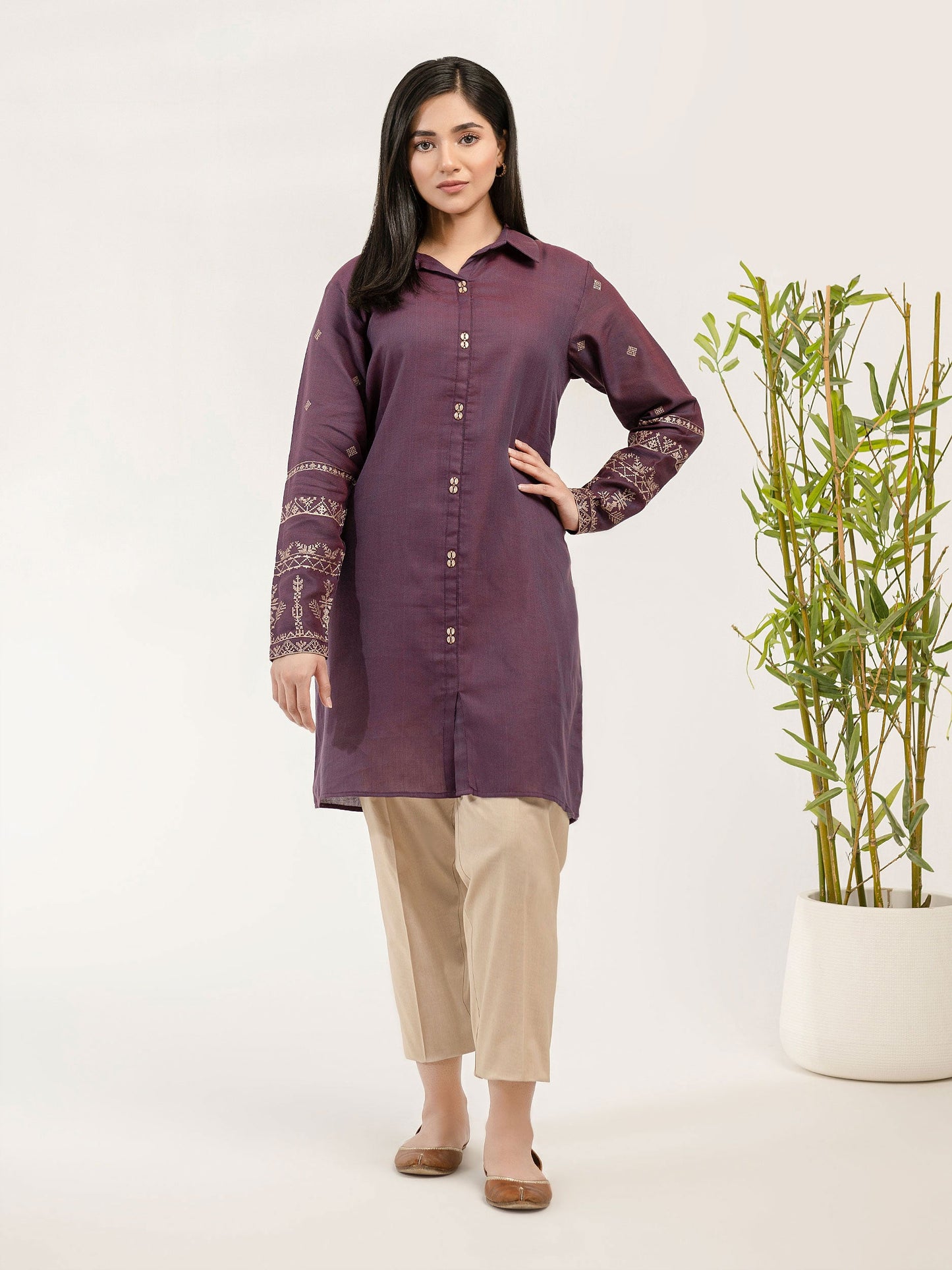 Yarn Dyed Shirt-Embroidered (Pret)