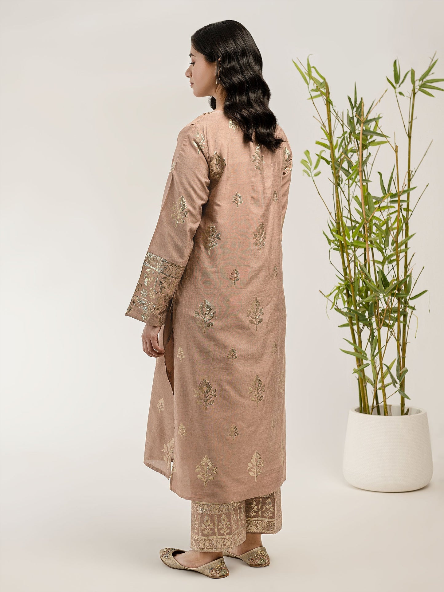 2 Piece Jacquard Suit-Embroidered (Pret)