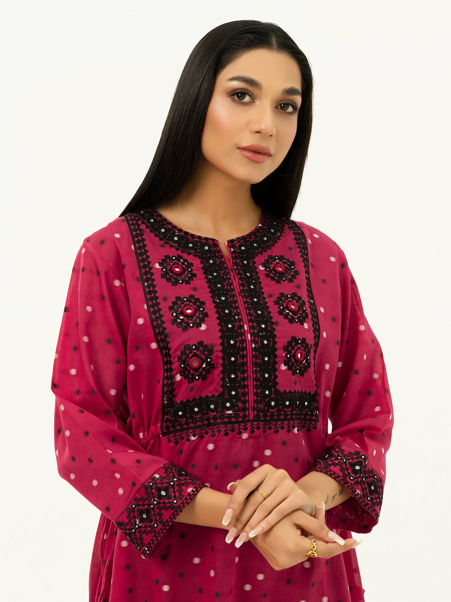 Jacquard Shirt-Embroidered (Pret)