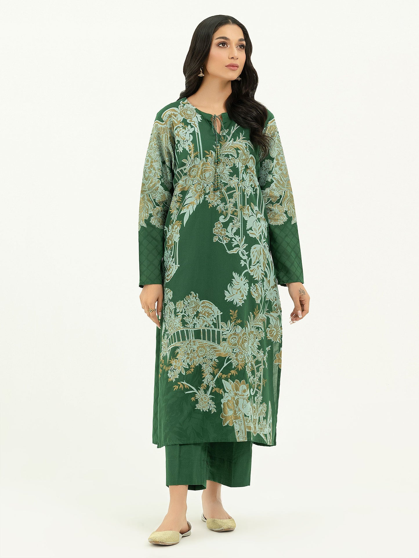 2 Piece Jacquard Suit-Printed (Pret)