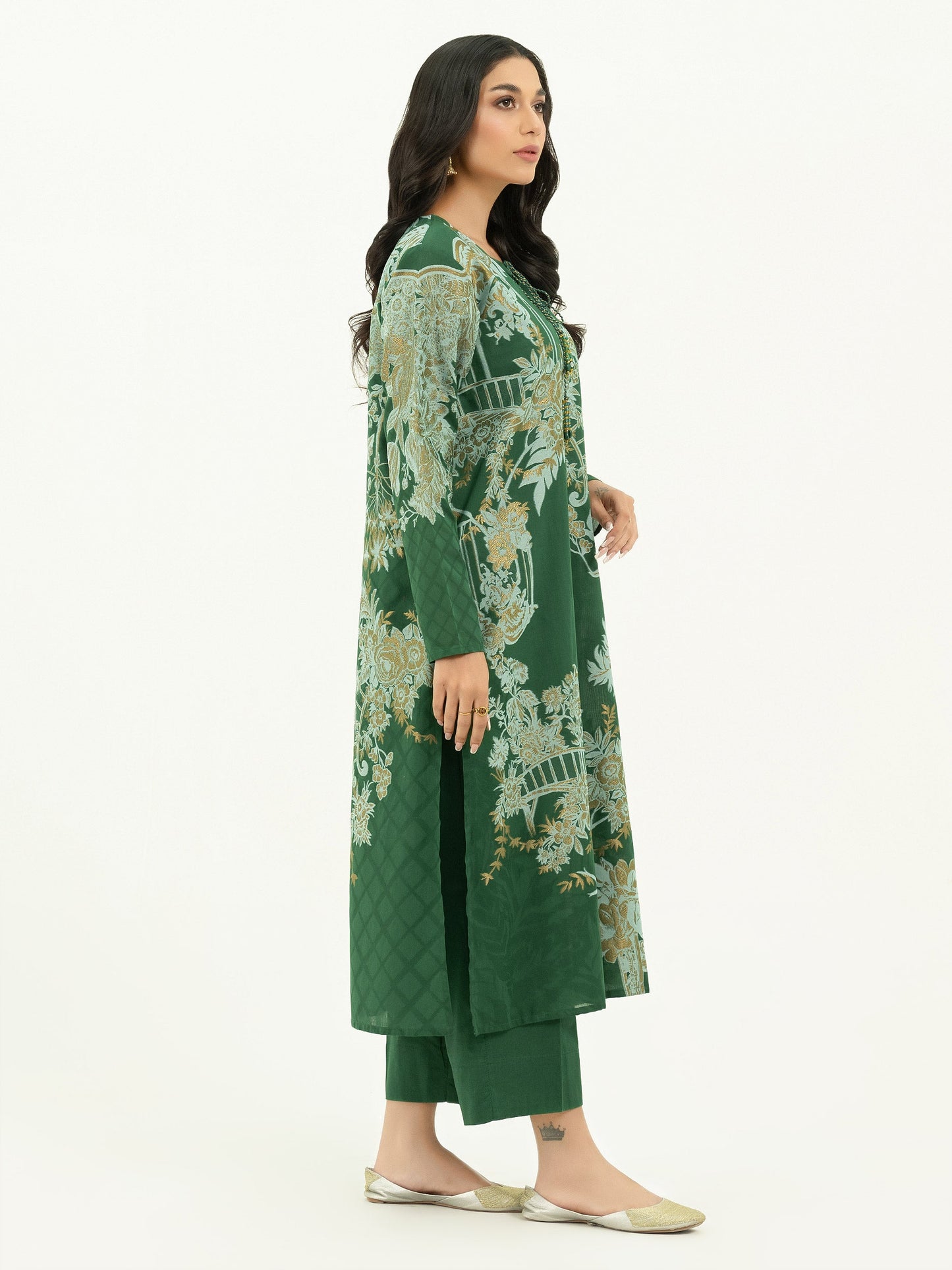 2 Piece Jacquard Suit-Printed (Pret)