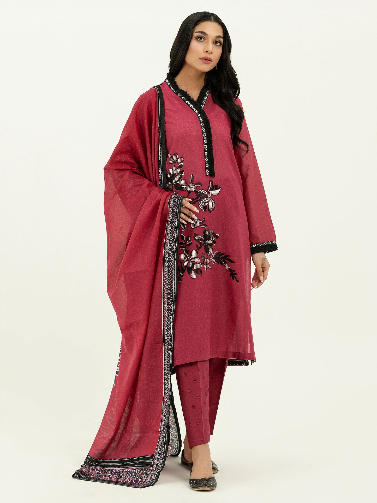 3 Piece Lawn Suit-Embroidered (Pret)