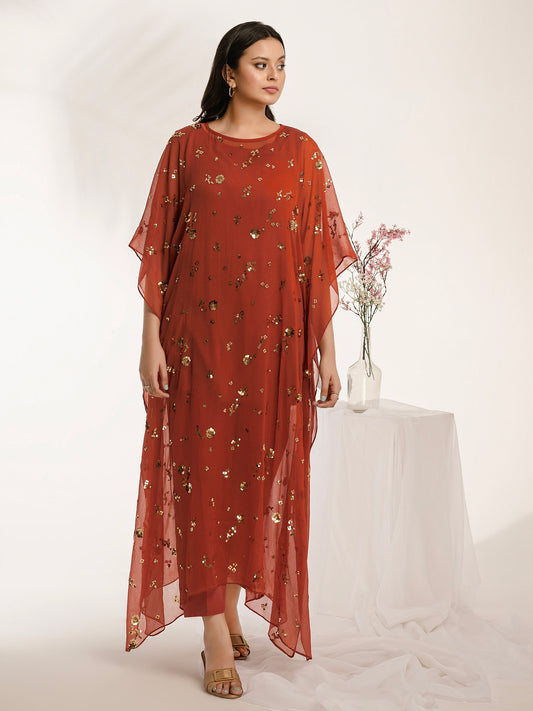 2 Piece Chiffon Suit-Embroidered (Pret)