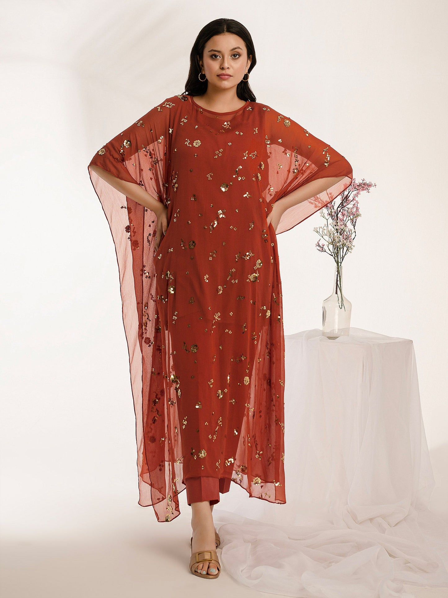 2 Piece Chiffon Suit-Embroidered (Pret)