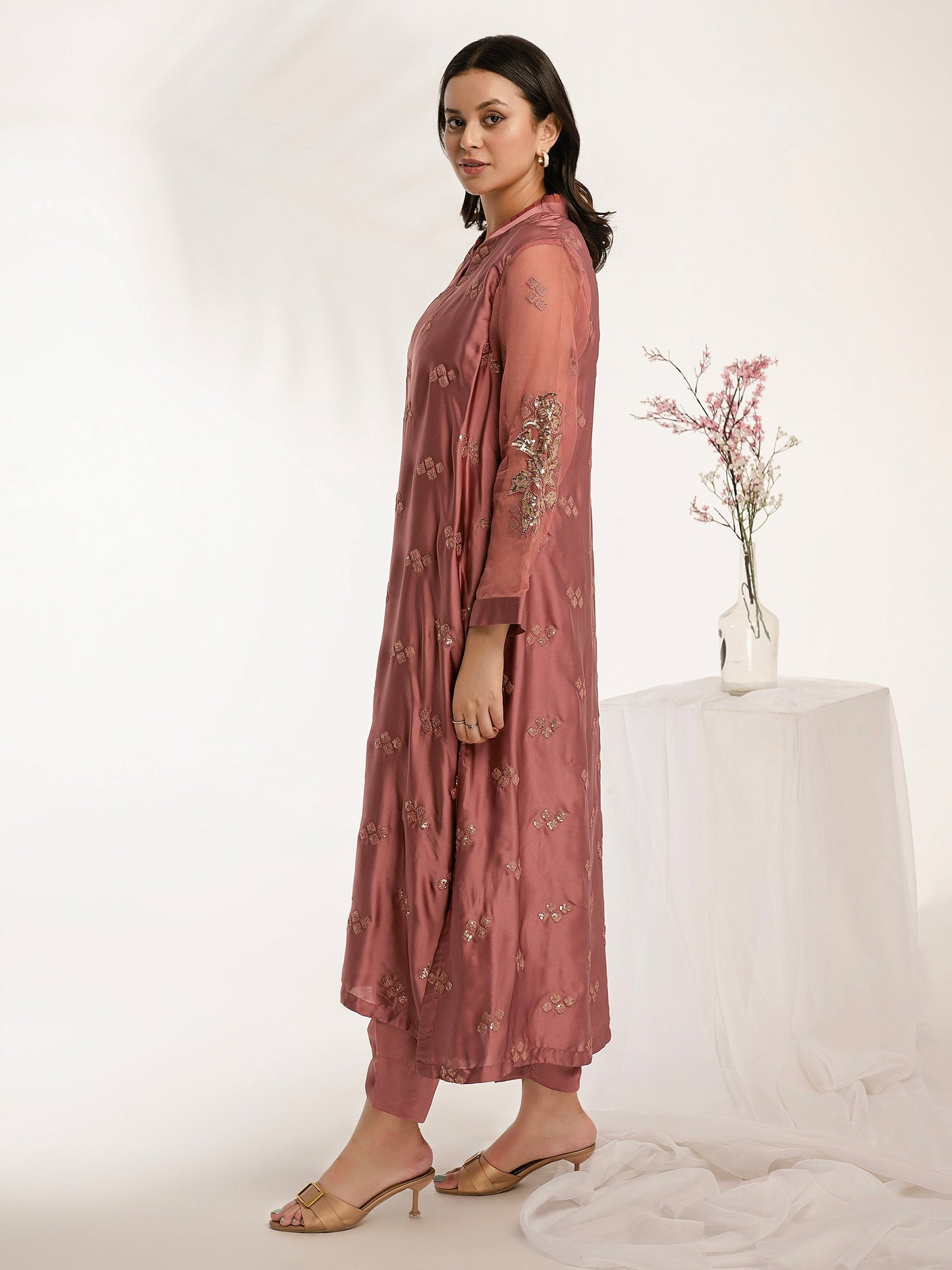 2 Piece Silk Suit-Embroidered (Pret)