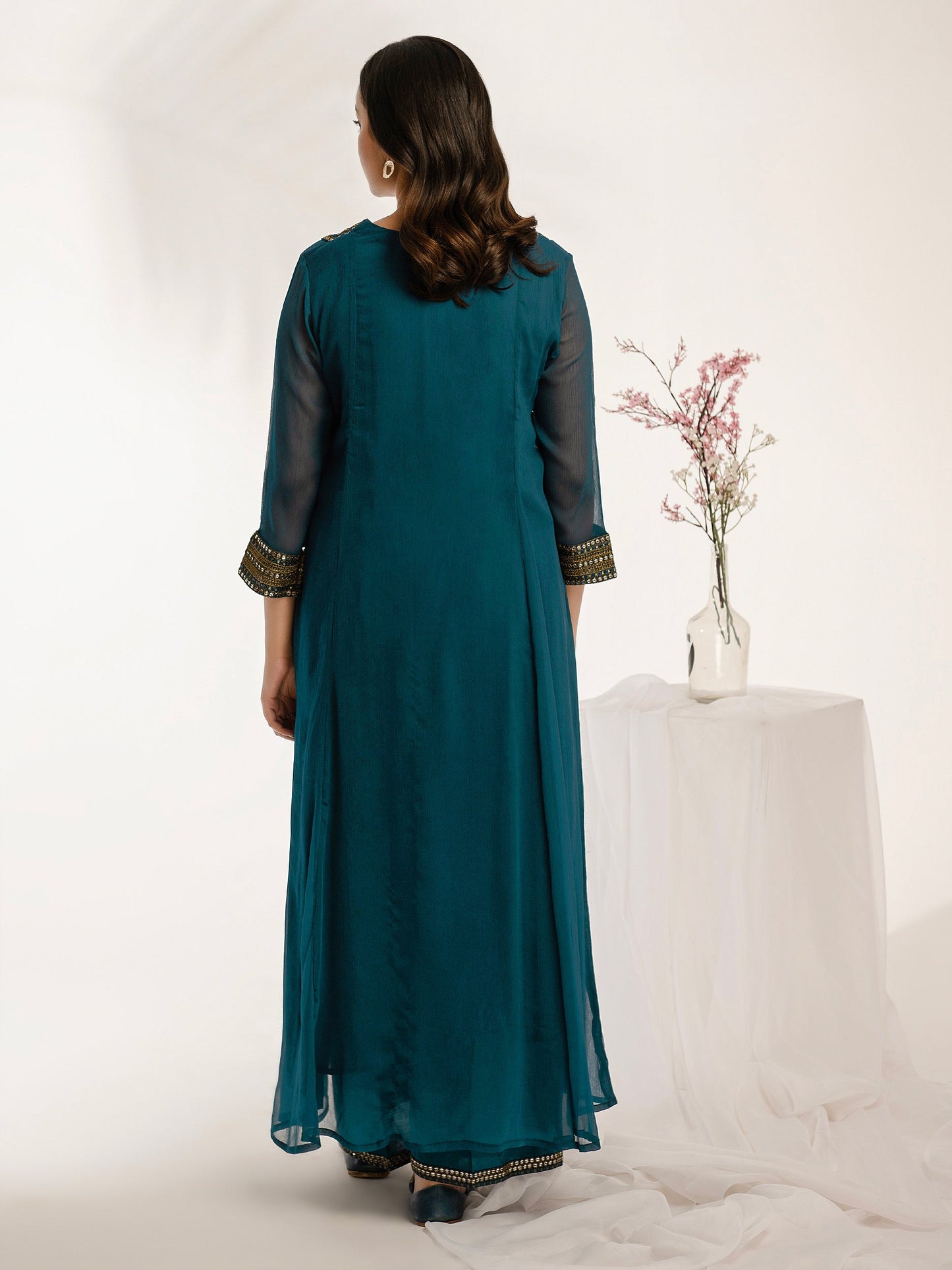 2 Piece Chiffon Suit-Embroidered (Pret)