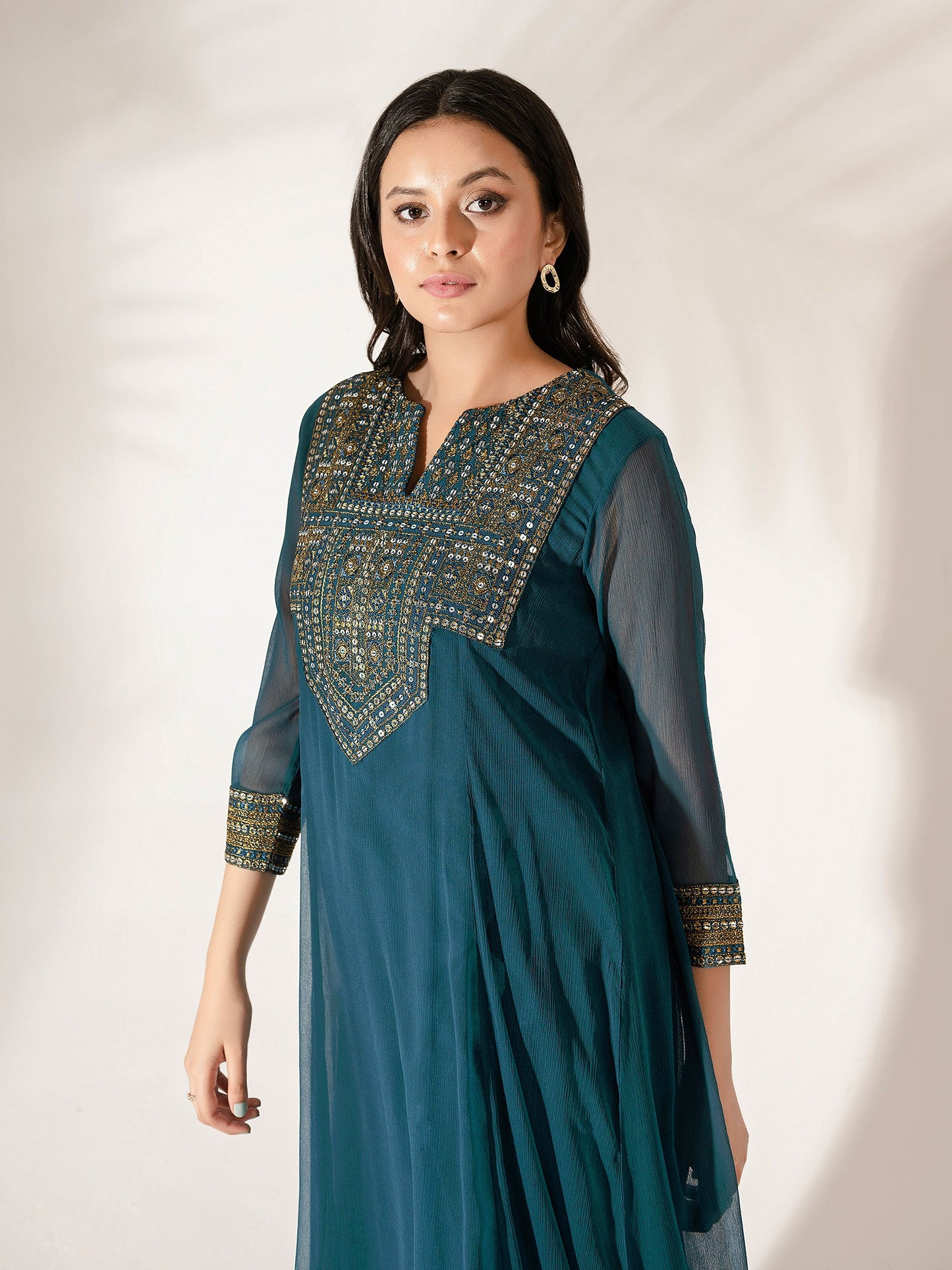 2 Piece Chiffon Suit-Embroidered (Pret)