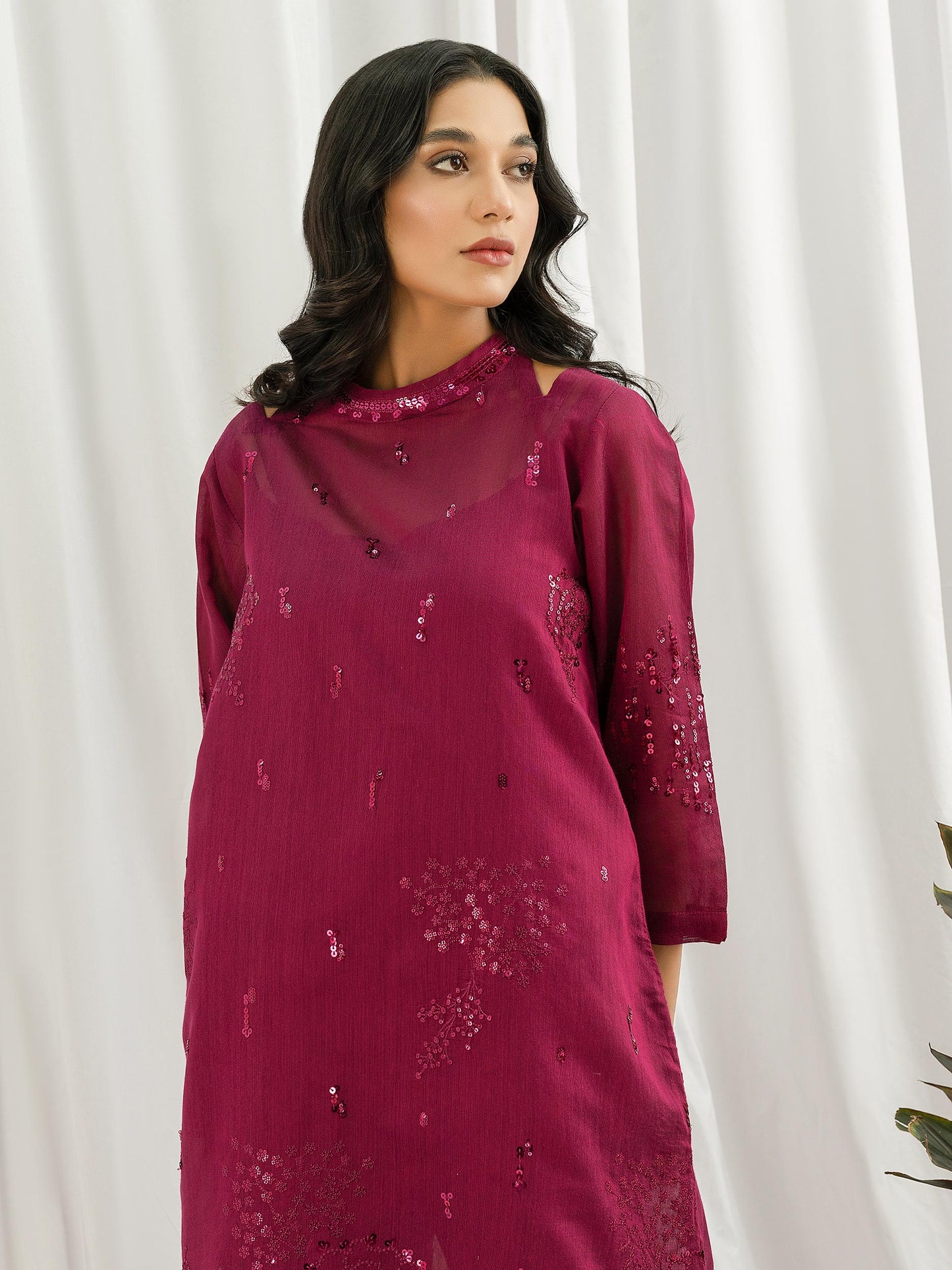 2 Piece Cotton Net Suit- Embroidered (Pret)