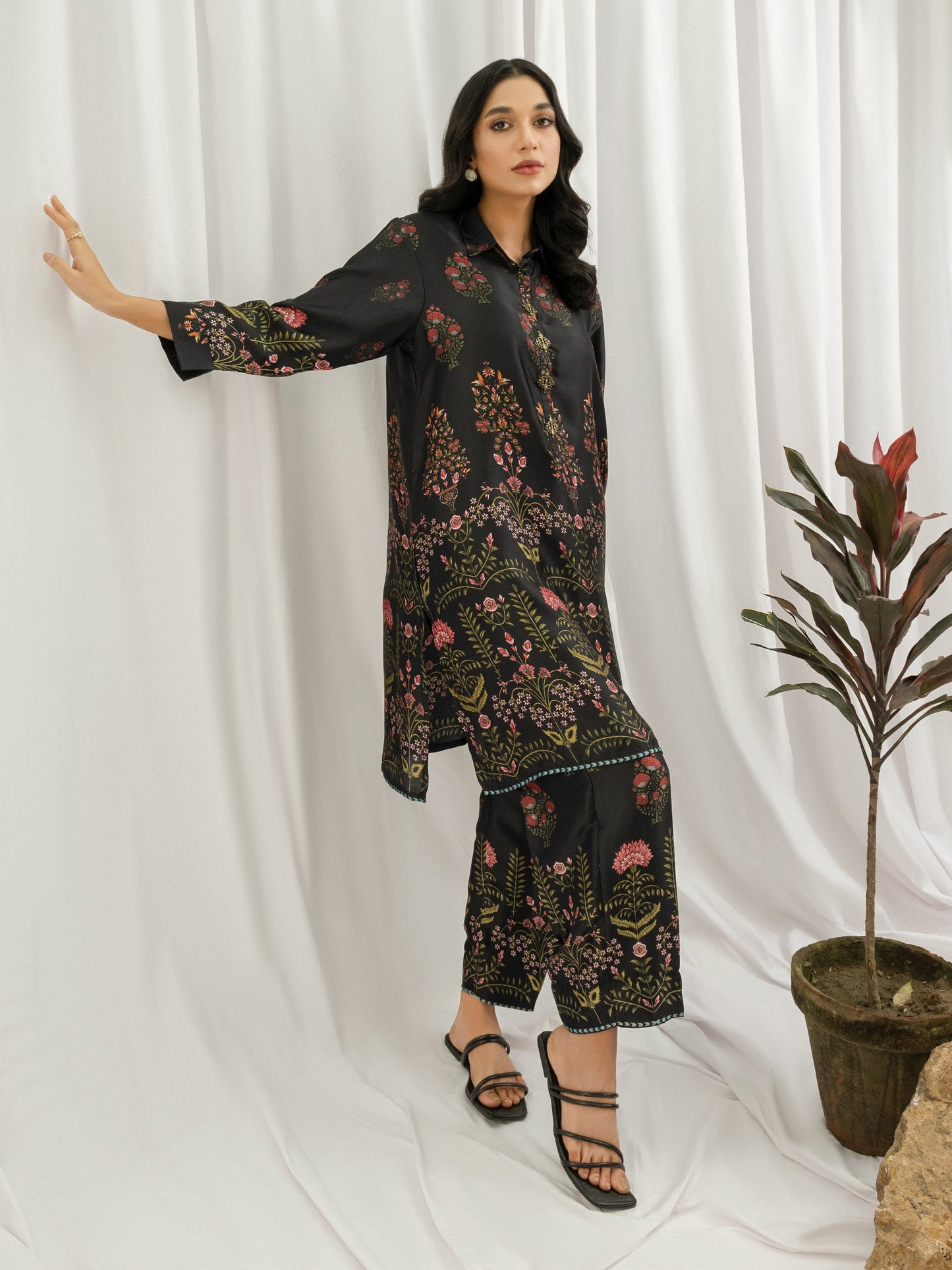 2 Piece Silk Suit- Printed (Pret)