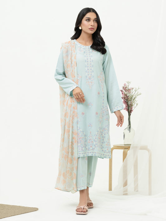 3 Piece Karandi Lawn Suit-Embroidered (Pret)