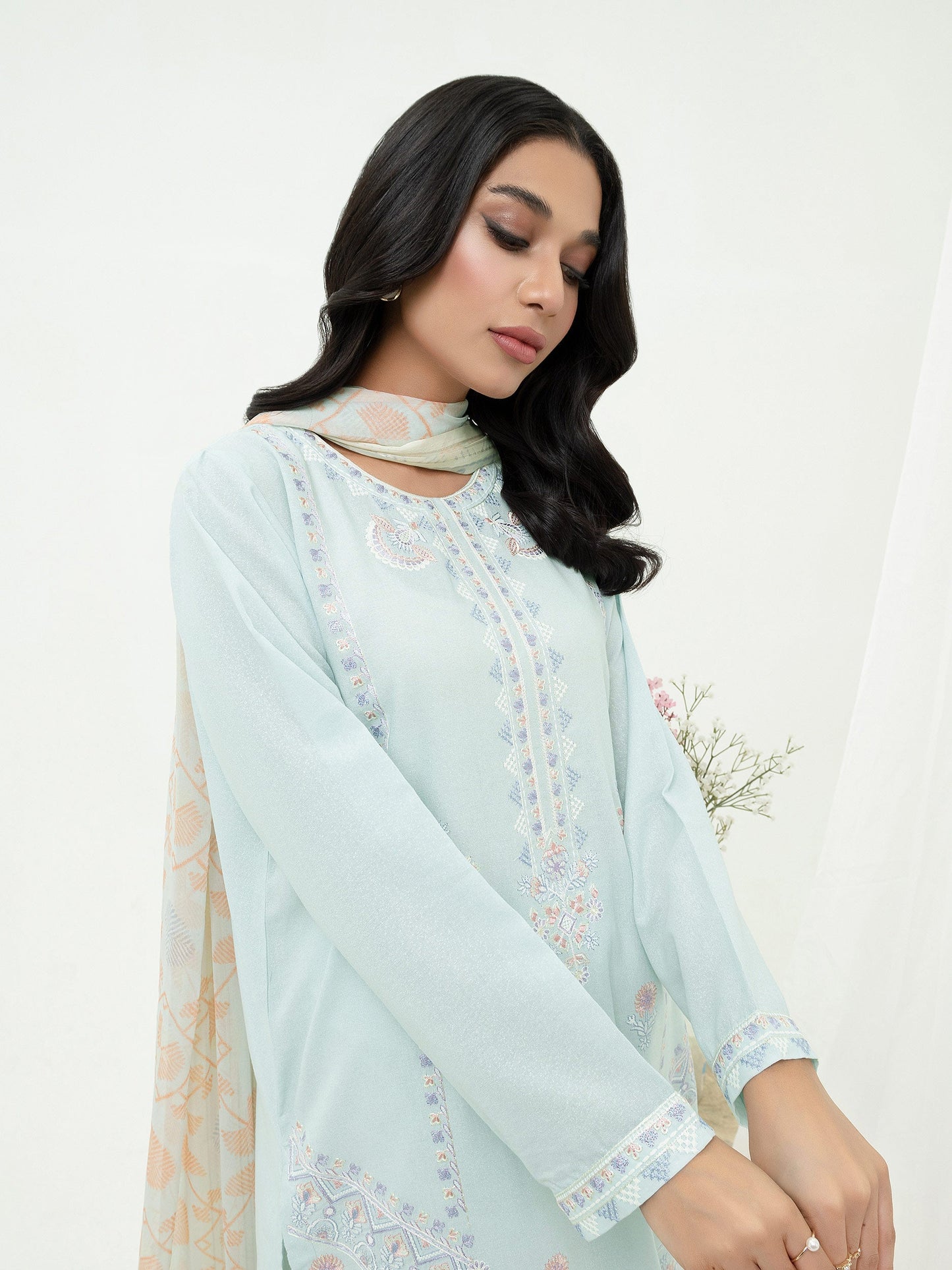 3 Piece Karandi Lawn Suit-Embroidered (Pret)