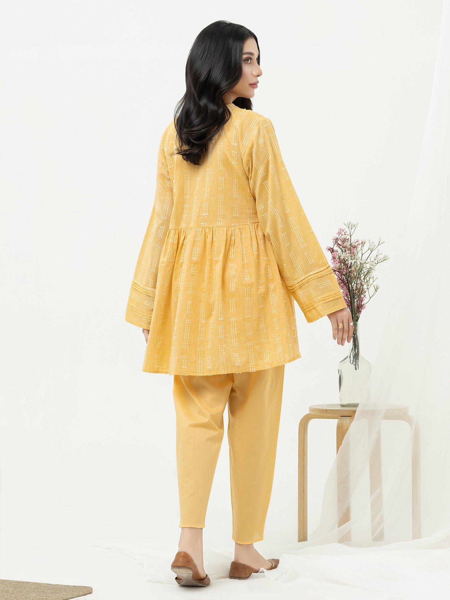 2 Piece Textured Lawn Suit-Dyed (Pret)