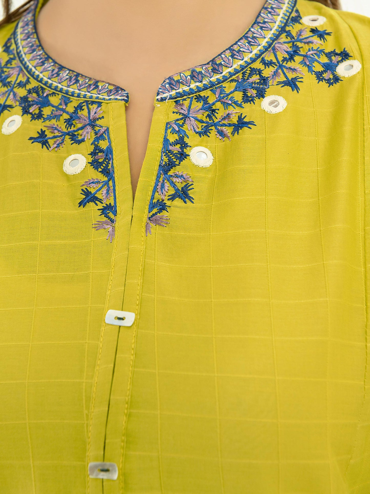 Texture Lawn Shirt-Embroidered (Pret)