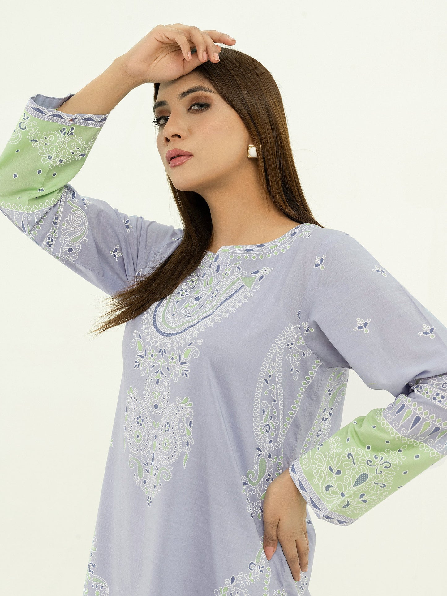 Lawn Shirt-Printed  (Pret)