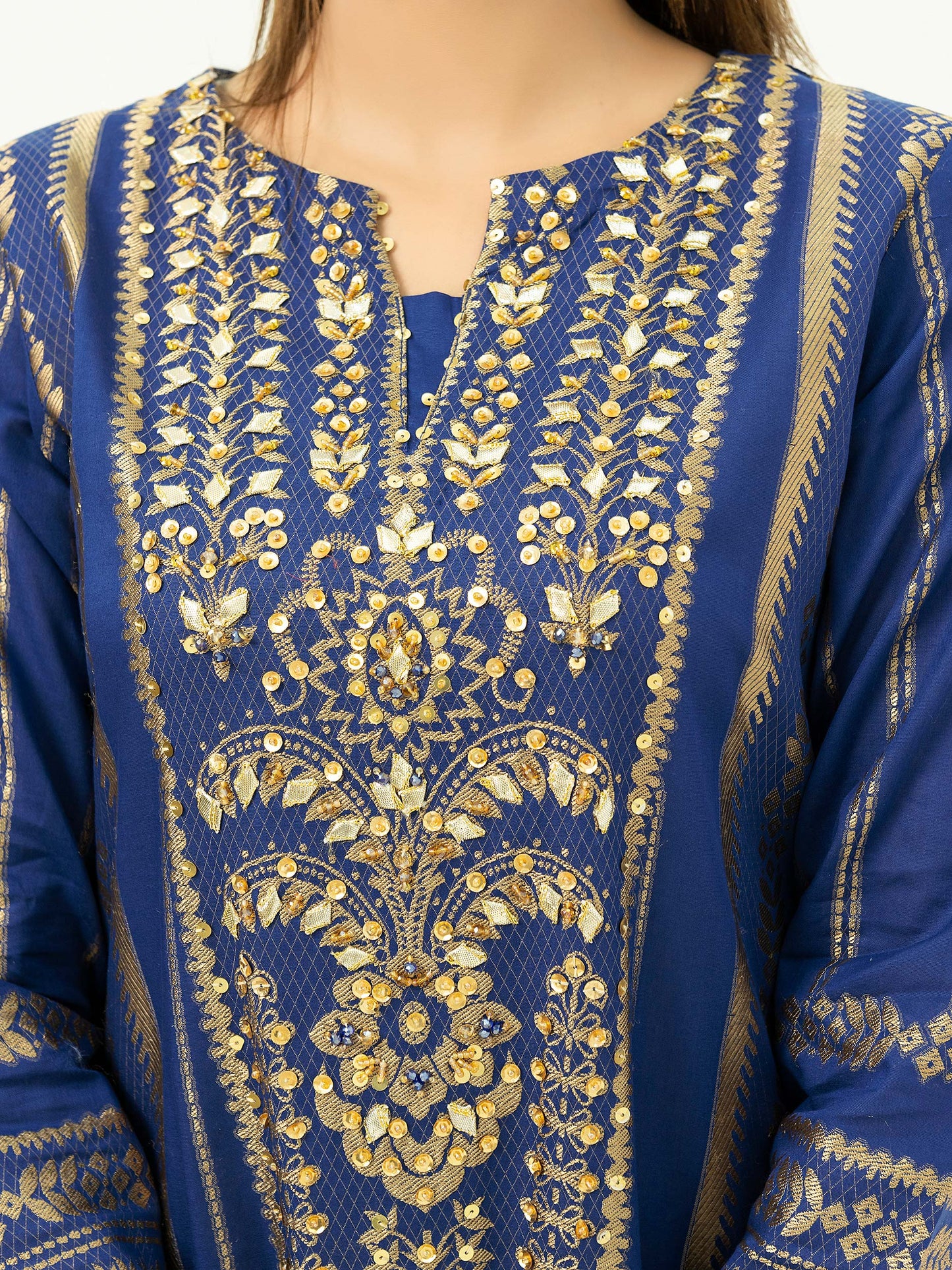 Jacquard Shirt-Embellished (Pret)