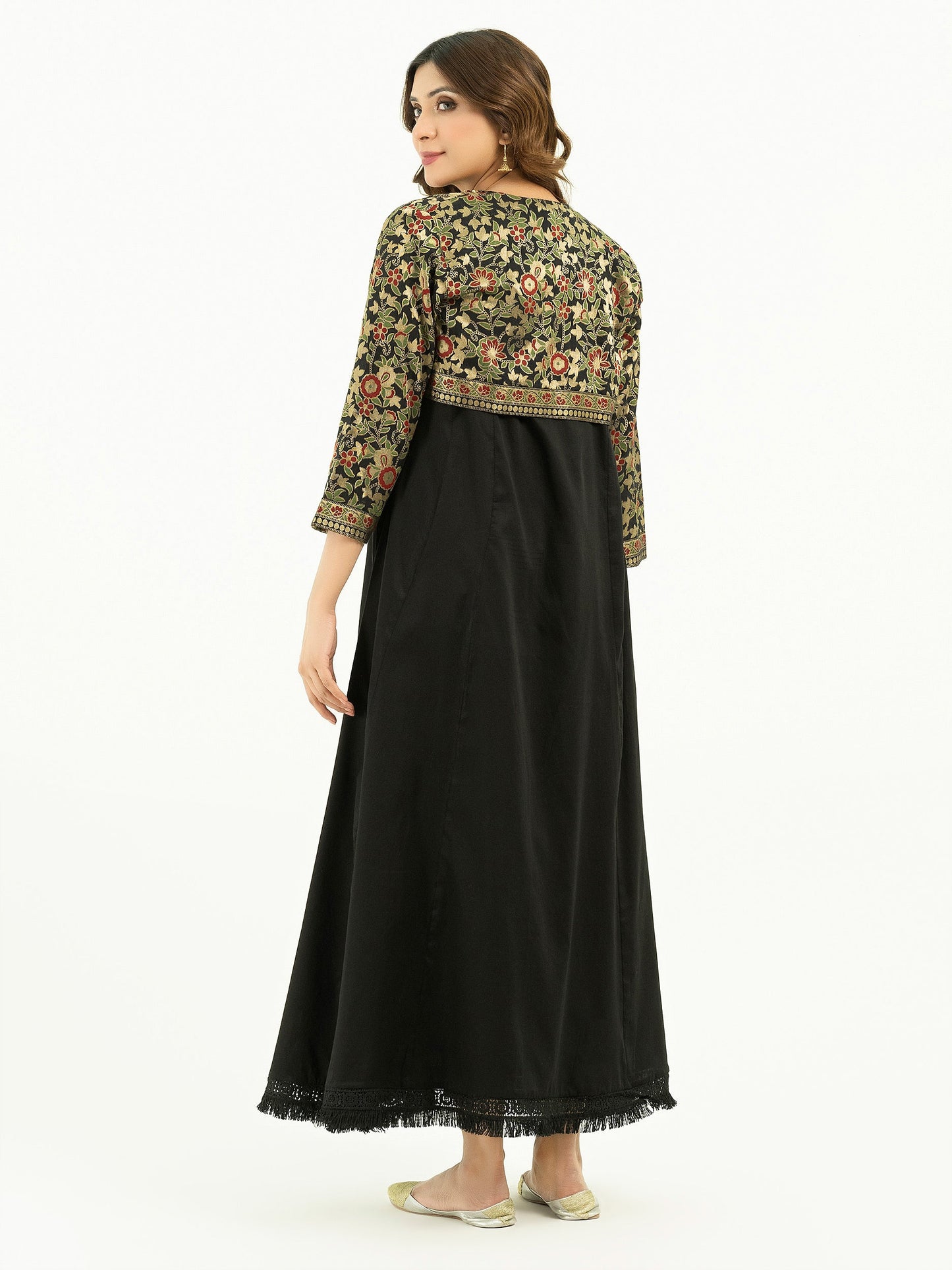 Jacquard Frock-Embellished (Pret)