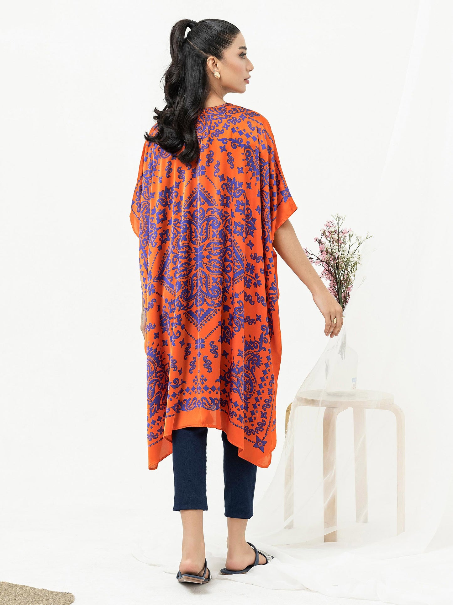 Silk Kaftan-Printed (Pret)