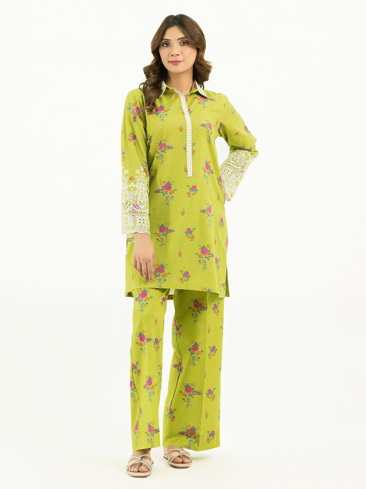 Texture Lawn Co-ord-Embroidered (Pret)