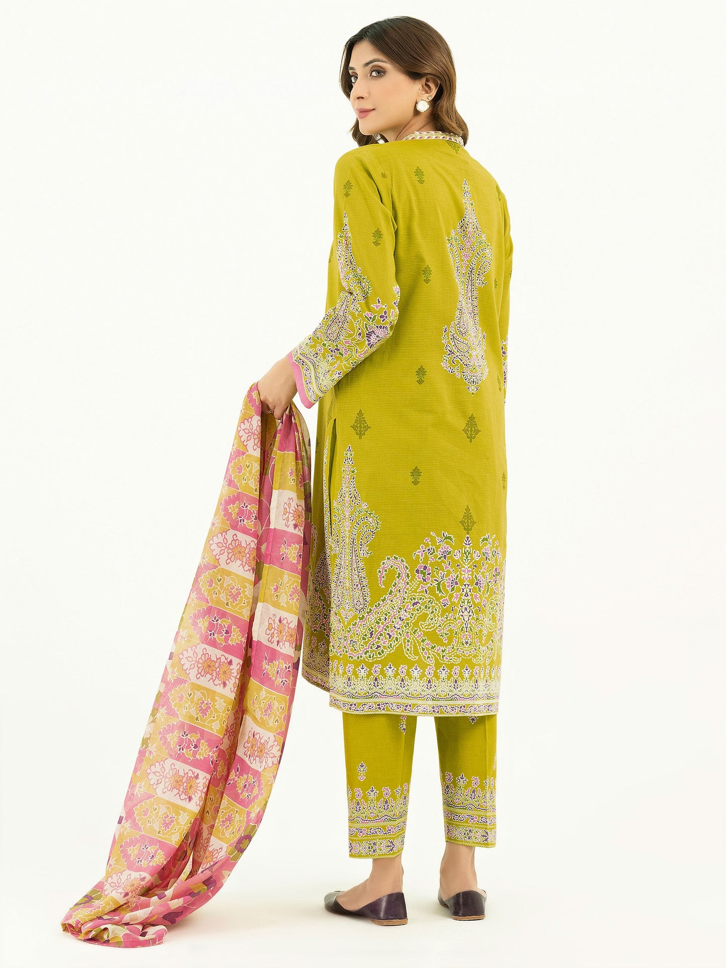 3 Piece Lawn Suit-Paste Print (Pret)