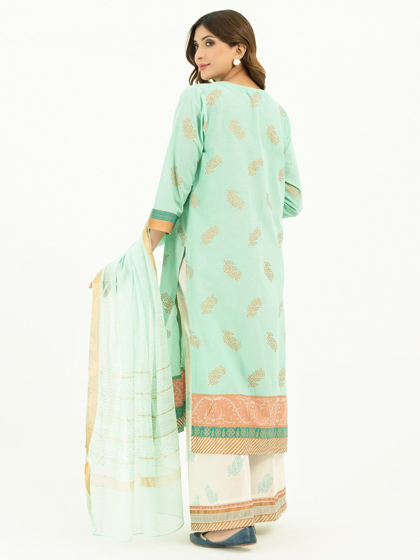 3 Piece Lawn Suit-Paste Print (Pret)