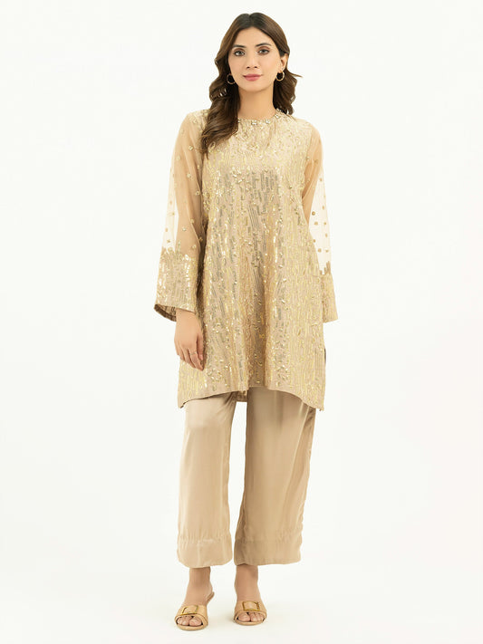 2 Piece Silk Suit-Embroidered (Pret)