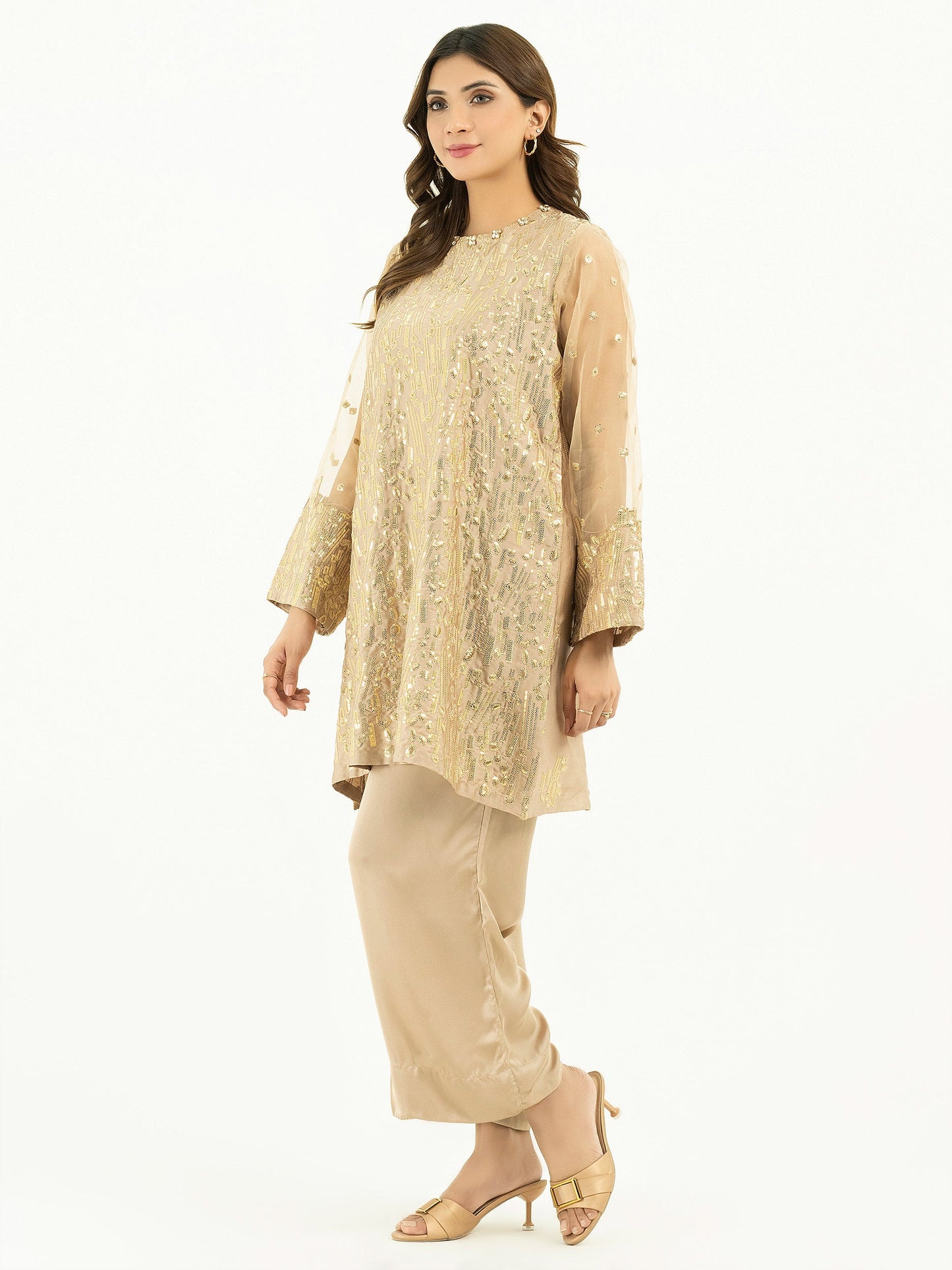 2 Piece Silk Suit-Embroidered (Pret)