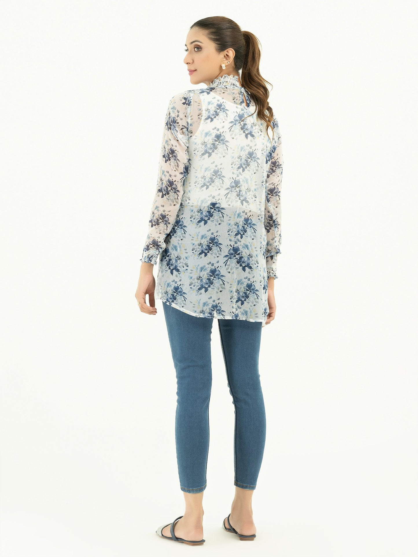 Printed Chiffon Top