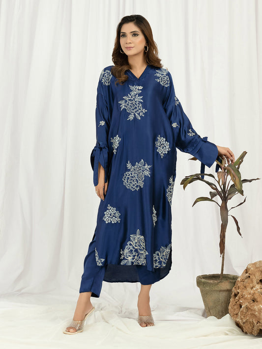 2 Piece Silk Suit- Embroidered (Pret)