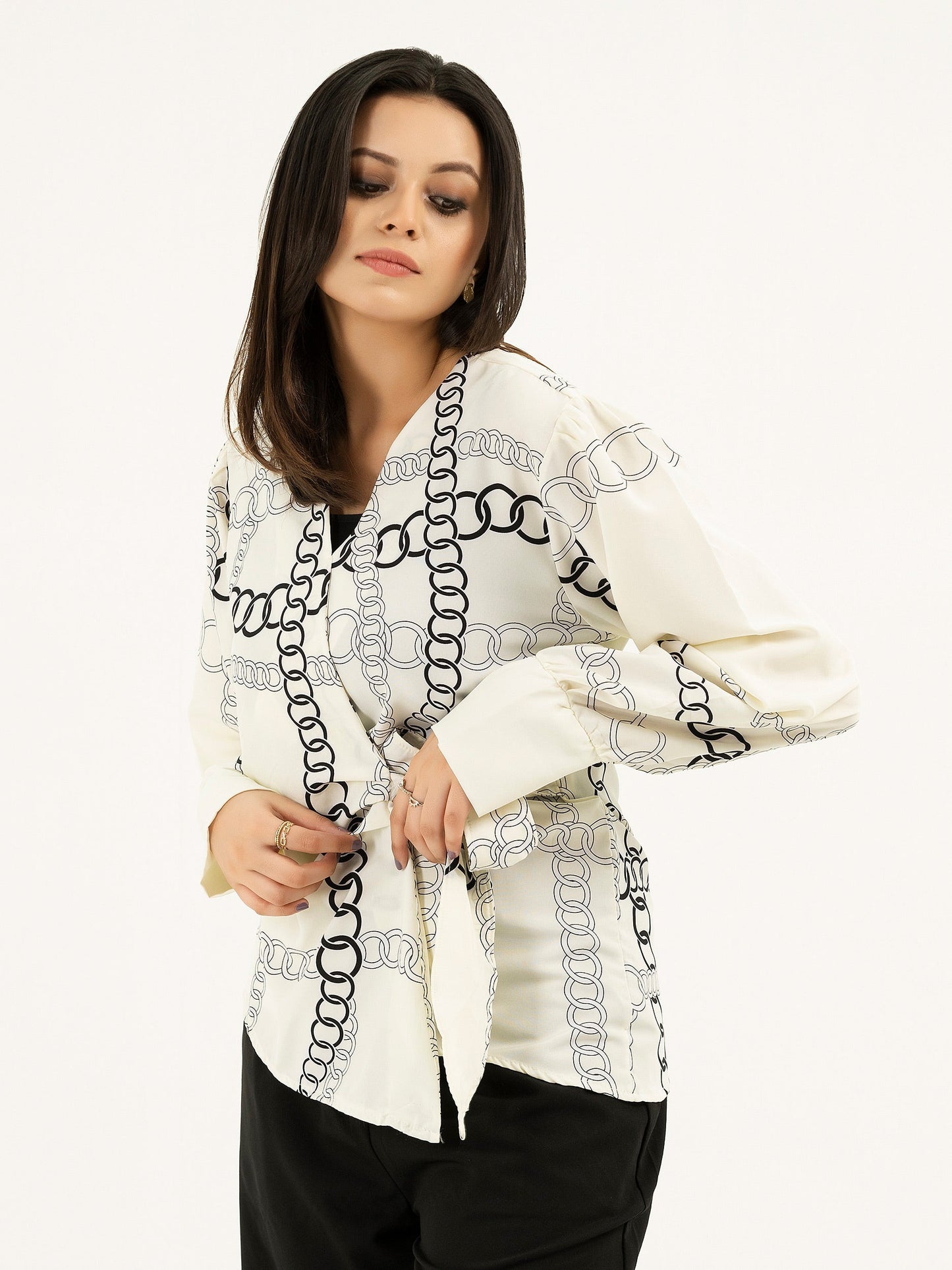 Printed Silk Top