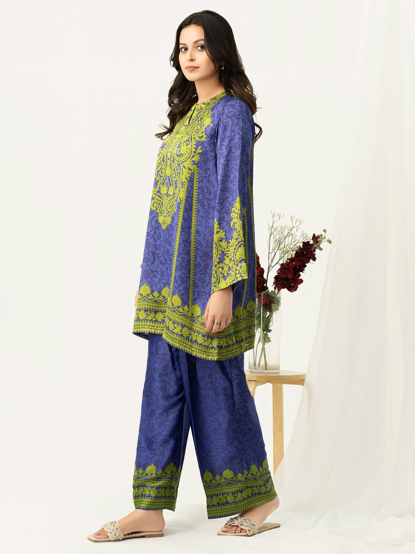 2 Piece Silk Suit-Printed (Pret)