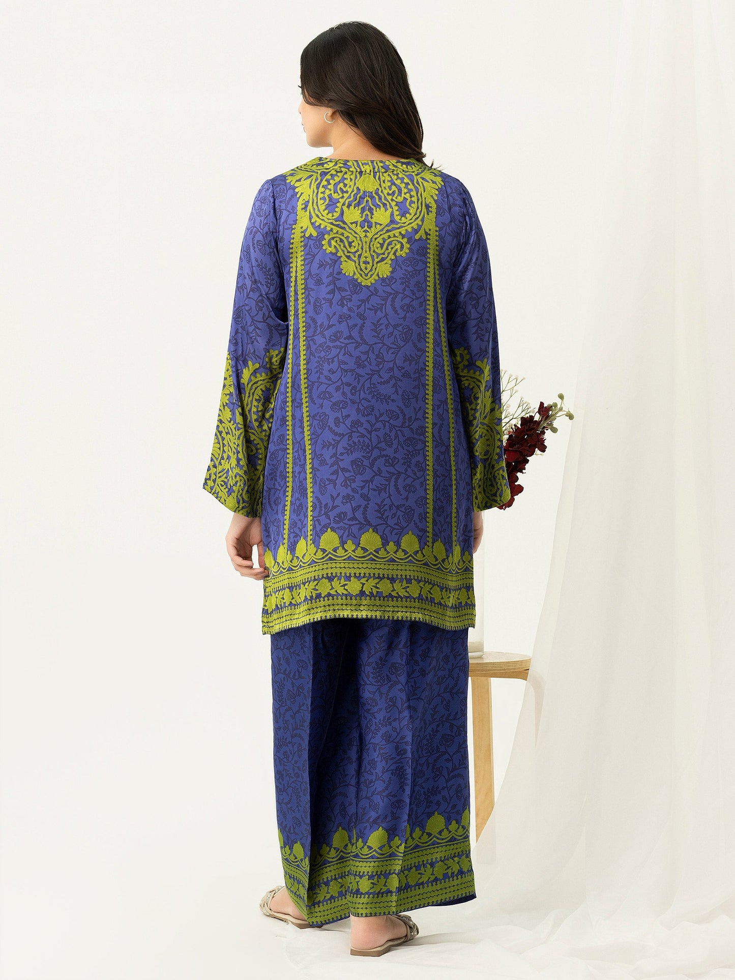 2 Piece Silk Suit-Printed (Pret)