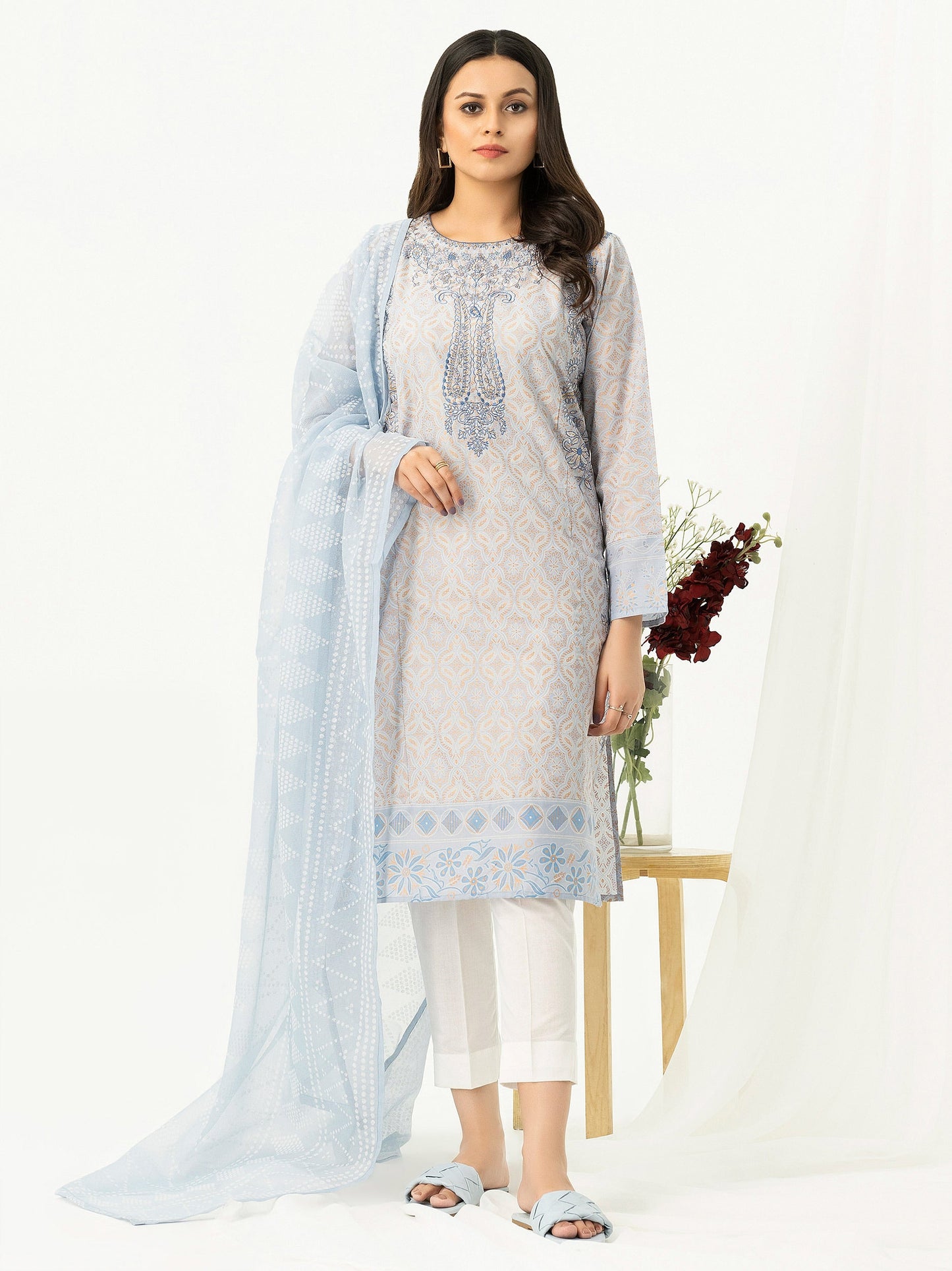 2 Piece Lawn Suit-Embroidered (Pret)