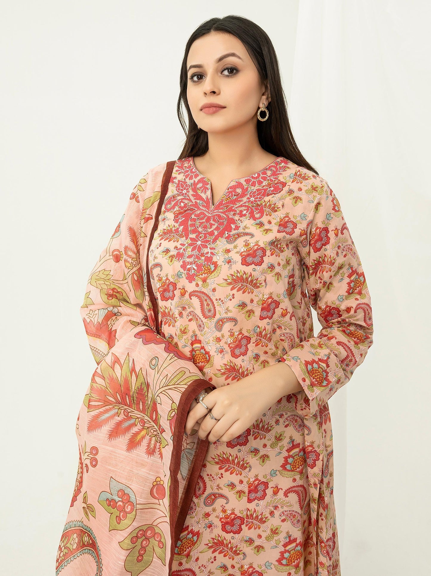 2 Piece Lawn Suit- Embroidered (Pret)