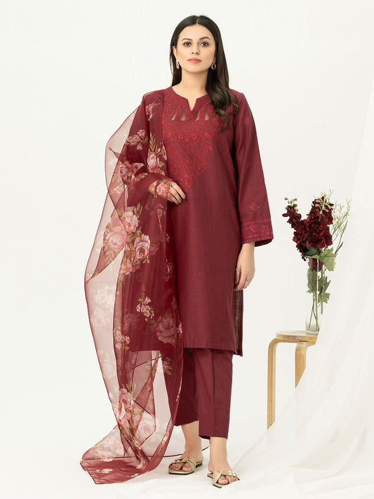 3 Piece Lawn Suit-Embroidered (Pret)