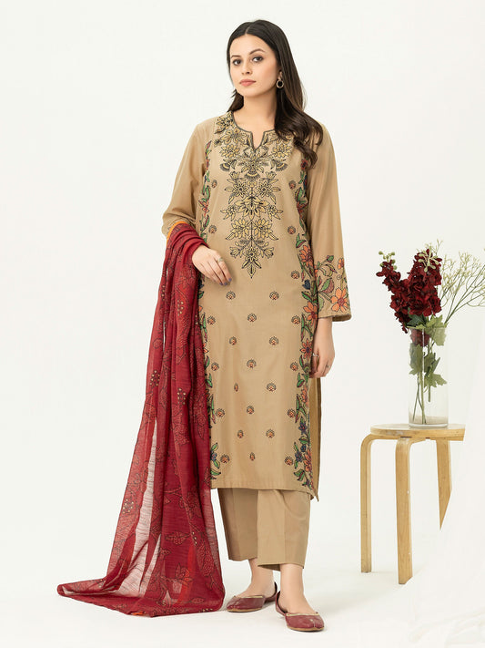 3 Piece Lawn Suit-Embroidered (Pret)